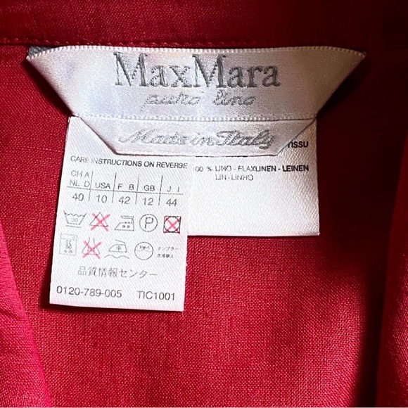 Vintage Max Mara Classic red linen dress for your holiday vacation or anytime! - Picture 7 of 7
